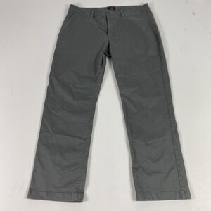UNTUCKit St. Clair Pants Mens 36x30 Gray Relaxed Chino Flat Front Stretch Casual